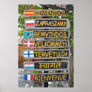 Välkomsttecken Poster