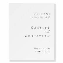 Välkomsttecken + sittdiagram