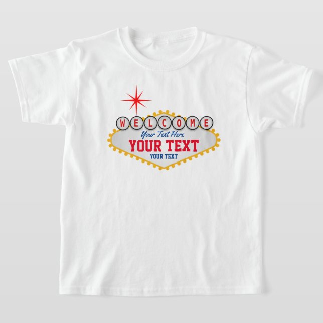 Välkomsttext för Las Vegas T Shirt (Laydown)