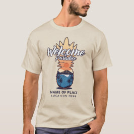 Välkomsttextekonfektion för ananas anpassningsbar t shirt