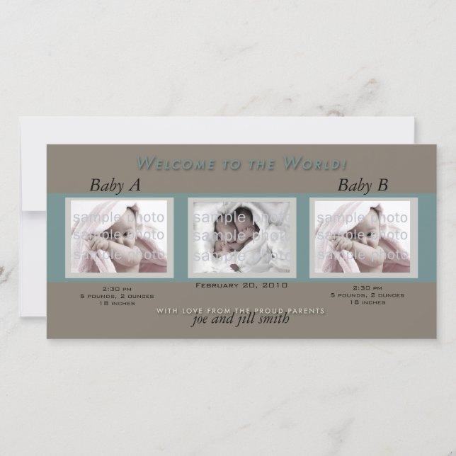 VälkomstTwillingar Meddelande (Framsida)