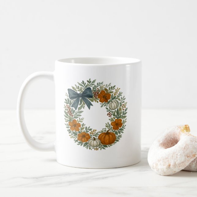 Välkomstutandningspumpar - höstblåfumpa kaffemugg (Med munk)