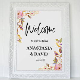 Välkomstutskrivningsbar Poster för vår Blommigt Br