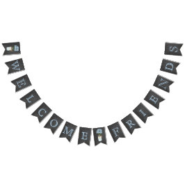 Välkomstvänner på Chalkboard-utkik Vimplar