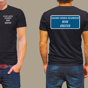 Välkomstvärd för kyrkan Namn T Shirt