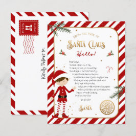 Välkomstvykort för Elf-ankomst Vykort