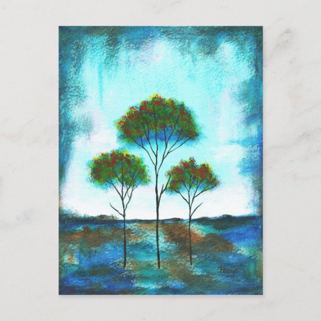 Välkomstvykort från originalteckning vykort (Framsida)