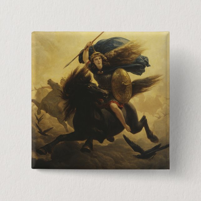 Valkyrie, 1865 (olja på arbetsyta) knapp (Framsida)