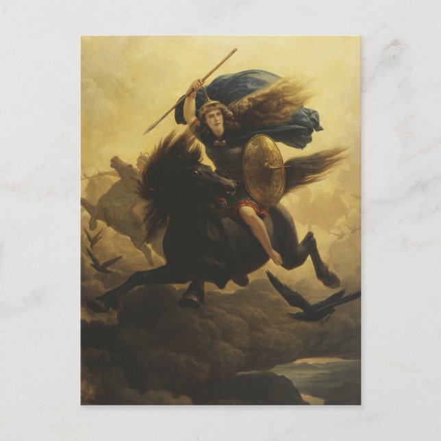 Valkyrie, 1865 (olja på arbetsyta) vykort (Framsida)