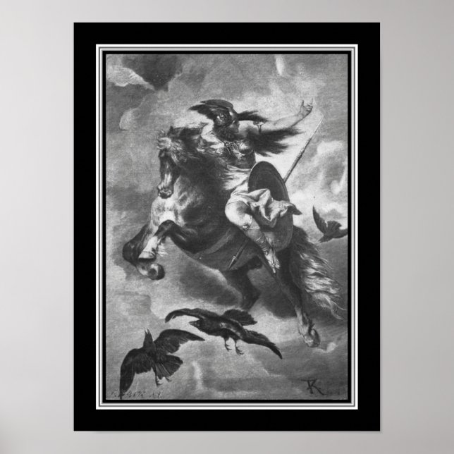 "Valkyrie" 1884 Norse Mythology Poster (Framsidan)