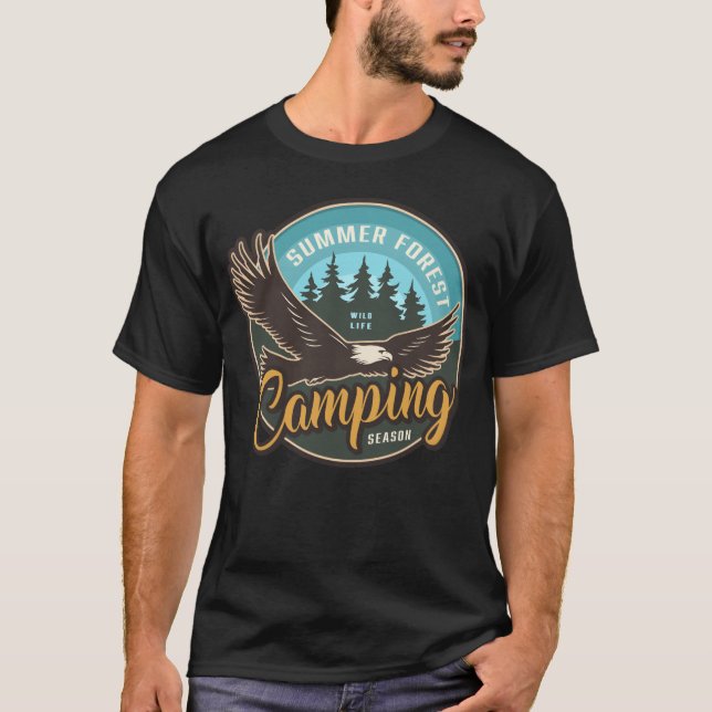 VALKYRIE SUMMER FOREST CAMPING SEASON boy T Shirt (Framsida)