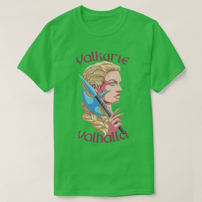 Valkyrie Valhalla Valkyrie Viking Shield Maiden T Shirt (Design framsida)