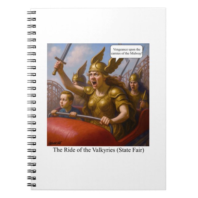 Valkyriernas rid (statsmässan) anteckningsbok (Framsidan)