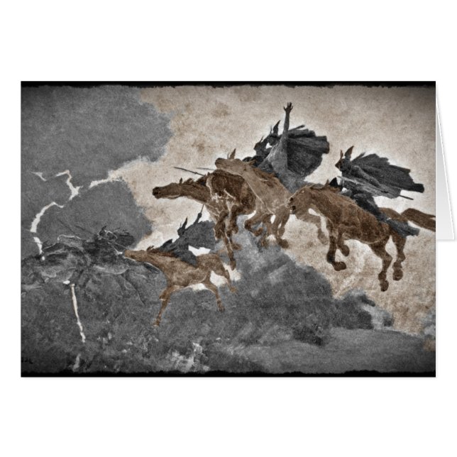 Valkyries i stormen hälsningskort (Framsidan Horizontal)