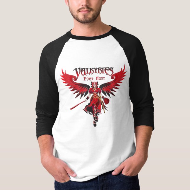 Valkyries Raglansvart T-shirt (Framsida)