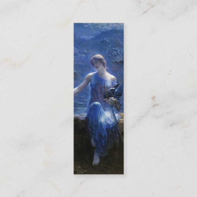 Valkyries Vigil Bookmark av Edward Robert Hughes Mini Visitkort (Framsida)