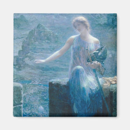Valkyrie's Vigil (Elegant Dam i en slott) Magnet