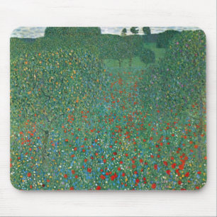 Vall med vallmo av Gustav Klimt, Vintage Art Nouve Musmatta