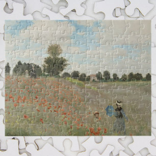 Vall med vallmo nära Argenteuil av Claude Monet Pussel