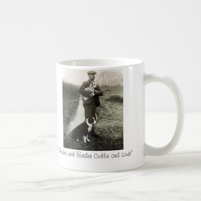 "Valla med gränscollie- och Lamb" ~Mug Kaffemugg (Höger)