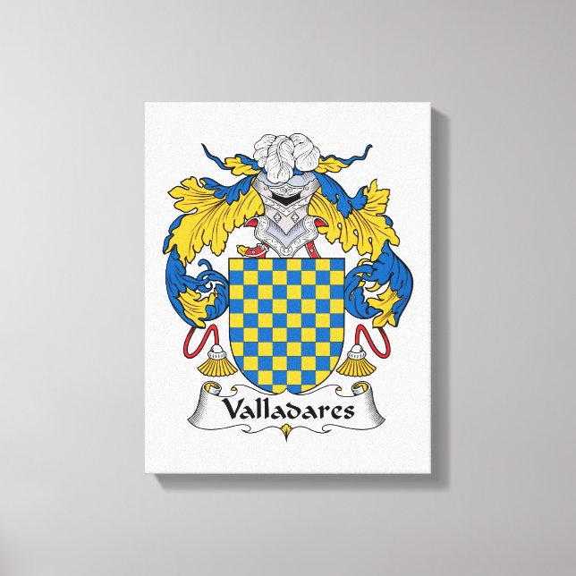 Valladares Family Crest Canvastryck (Framsida)