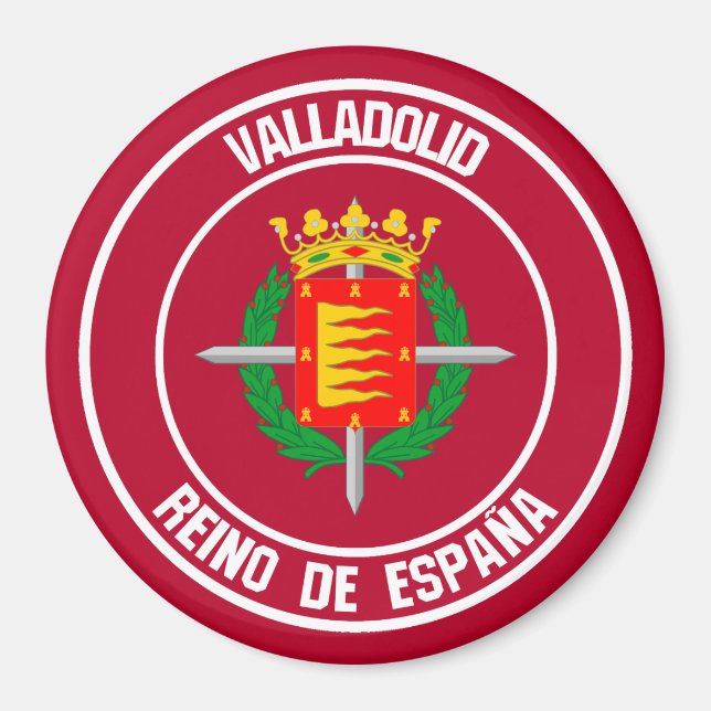 Valladolid Round Emblem Magnet (Framsidan)