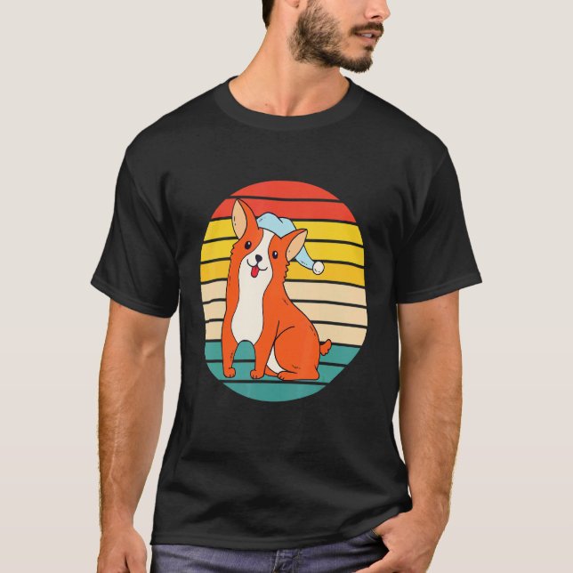 Vallande corgi sovande t shirt (Framsida)