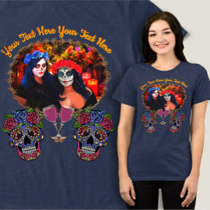 Vallarta Catrinas med Döskallar 1718 T Shirt