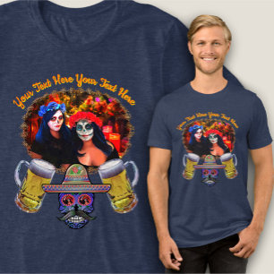 Vallarta Catrinas med Döskallarna 1718 T Shirt