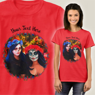 Vallarta Catrinas med Flowers & Candles 1718 T Shirt