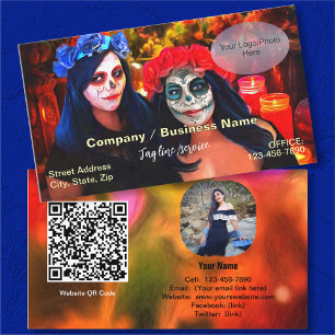 Vallarta Catrinas med Flowers & Candles 1718 Visitkort