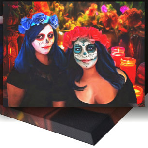 Vallarta Catrinas with Flowers & Candles 1718 Art. Canvastryck