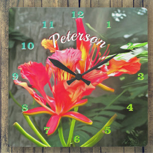 Vallarta Flaming Beauty 1583 Fyrkantig Klocka