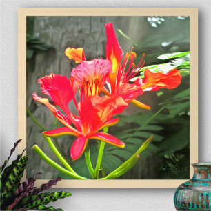 Vallarta Flaming Beauty 1583 Konsttryck Poster