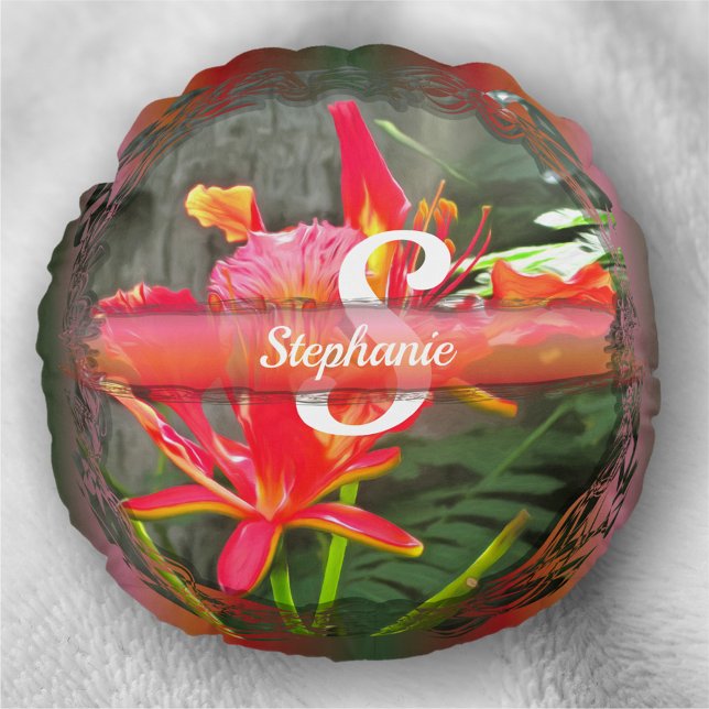 Vallarta Flaming Beauty 1583 Rund Kudde (Skapare uppladdad)