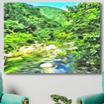 Vallartafloden South 0366 Art Canvastryck<br><div class="desc">Färgning av "Vallarta River South 0366" Samlingsarbetsyta med inslagning, som ger en långvarig, tonad, motståndskraftig gallerikvalitet. Klicka på knappen "Anpassa" om du vill ha fler designalternativ. Designad skapat från min målning "Vallartafloden South 0366" som fångade en flod som jag upptäckte vid kort resa som gick söder om Puerto Vallarta på...</div>