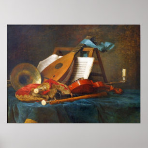Vallayer-Coster - Attribut för Music 1770 Poster