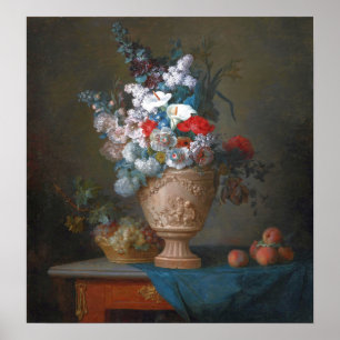 Vallayer-Coster - Blommor i Vas med persikor Poster