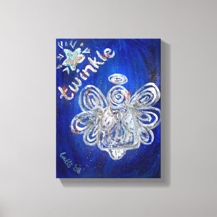 Välld målarfärg för Twinkle Guardian Angel Art Canvastryck