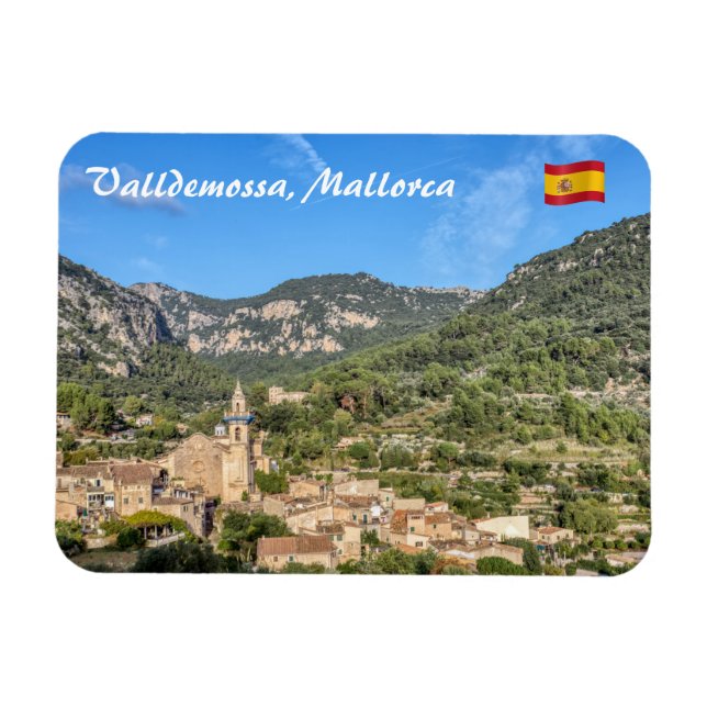 Valldemossa gamla by - Mallorca, Spanien Magnet (Horisontell)