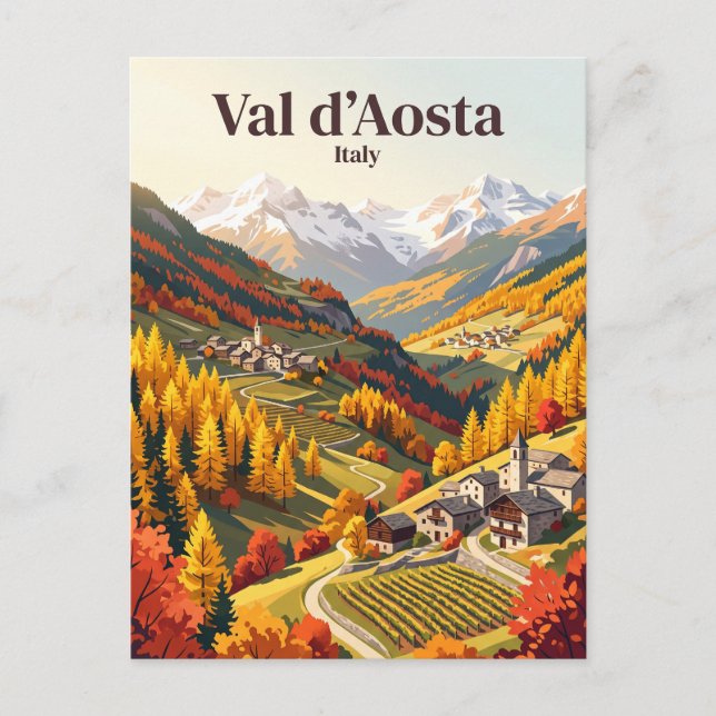 Valle d'Aosta Italien Vykort (Framsida)