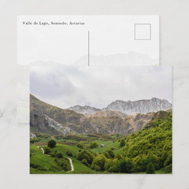Valle de Lago, Somiedo Natural Park in Spain Vykort (Fram/baksida)