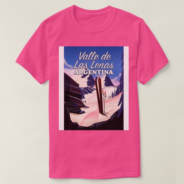 Valle de las Leas Argentina ski T Shirt (Design framsida)