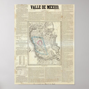 Valle de Mexiko, Mexiko Poster