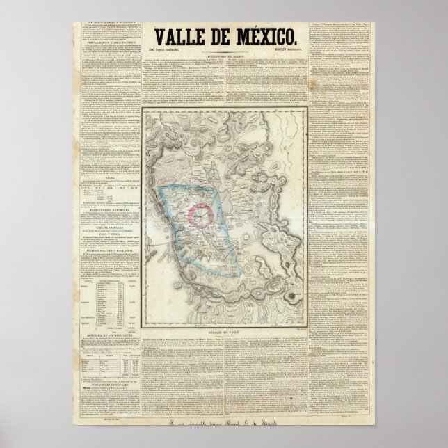 Valle de Mexiko, Mexiko Poster (Framsidan)