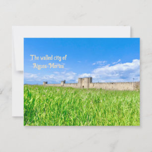 Valled City of Aigues-Mortes in Provence, Frankrik Vykort