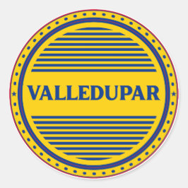 Valledupar City Pride Emblem – Colombiansk identit Runt Klistermärke