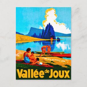 Vallée de Joux, sommar i Schweiz, vintage Vykort