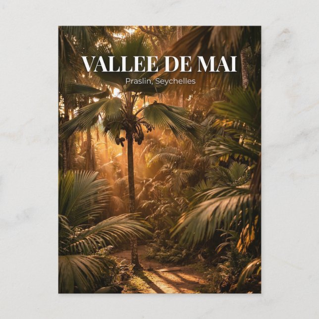 Vallée de Mai, Baie Ste Anne, Praslin Vykort (Framsida)