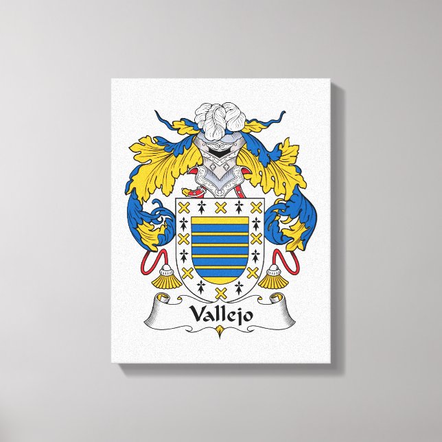 Vallejo Family Crest Canvastryck (Framsida)